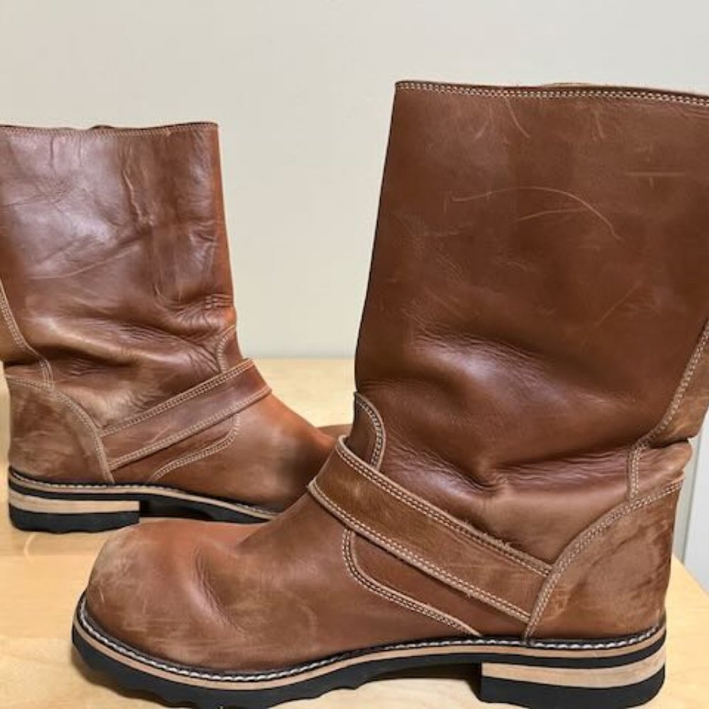 John Fluevog Engineer Boots Brown 10 MENS - Picture 8 of 10